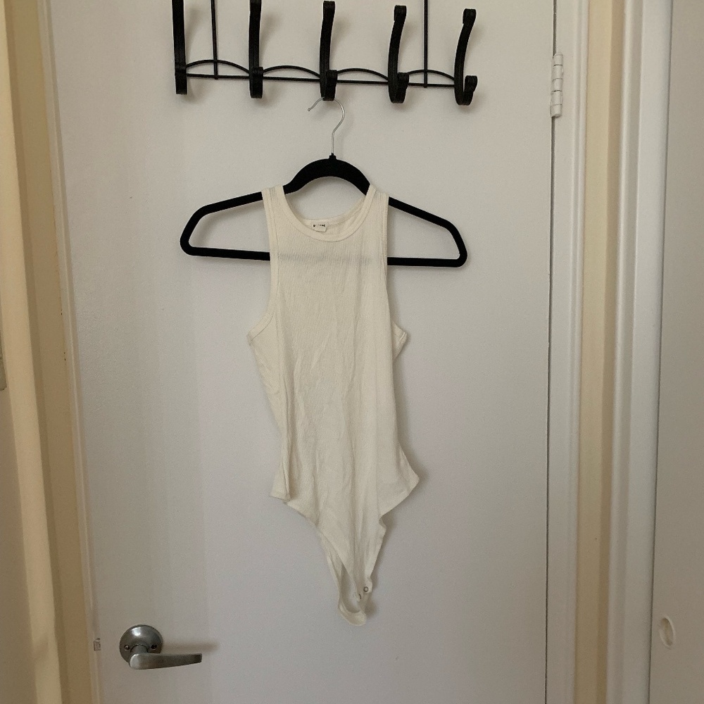 Garage Cream Ribbed Bodysuit